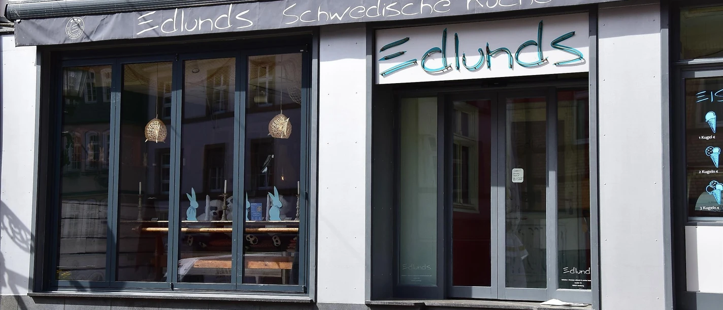 Eingang Restaurant Edlunds in Marburg