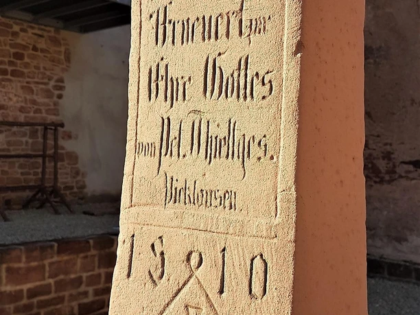 Schriftzug Prangerkreuz