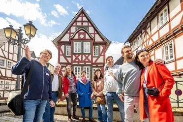 Stadtführungsgruppe am Kornmarkt