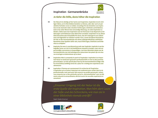 Tafel "Regeneration / Rast"