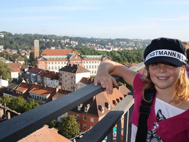 Kinderstadtführung Zweibrücken auf dem Kirchturm