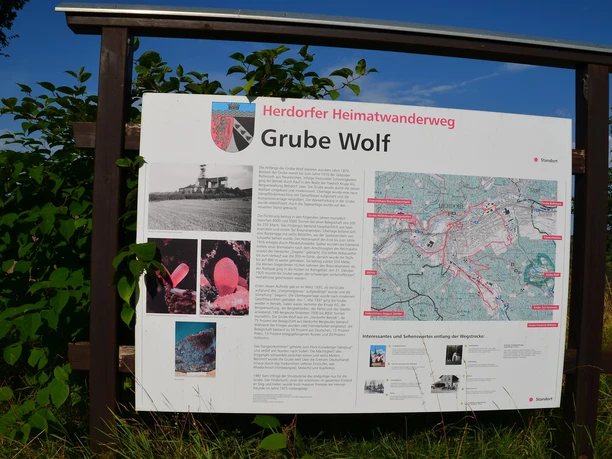 Hinweistafel Grube Wolf