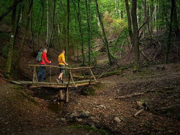 Am Bergmannsbrunnen auf dem Tiefenbach-Pfad