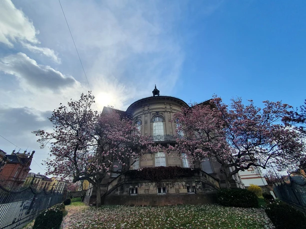 Blick auf die Villa Streccius