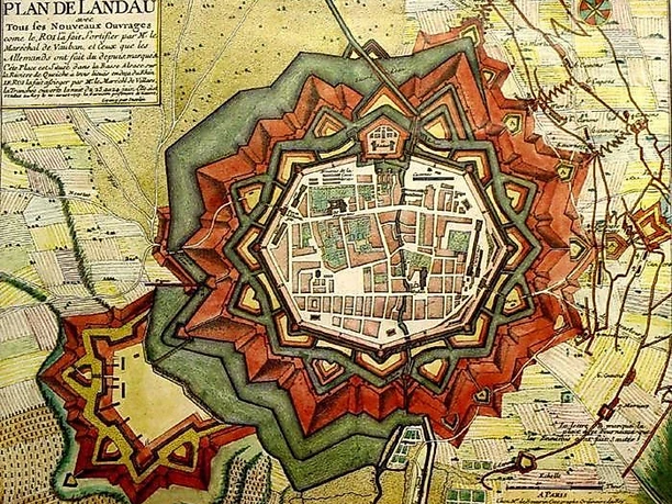 Plan der Festung Landau beim Angriff 1793