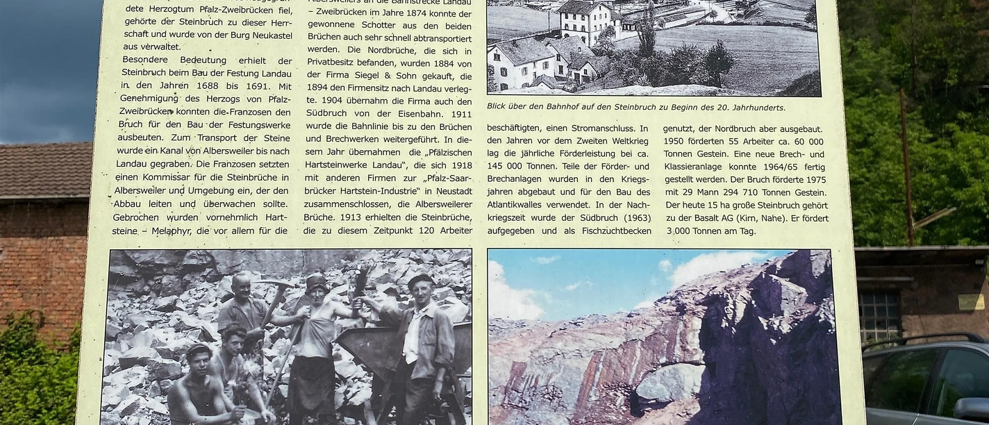 Informationstafel "Der Steinbruch"