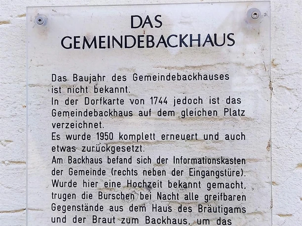 Infotafel Backhaus Bellnhausen