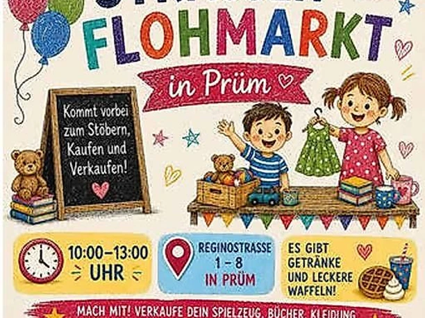 Plakat Kinder Strassen Flohmarkt