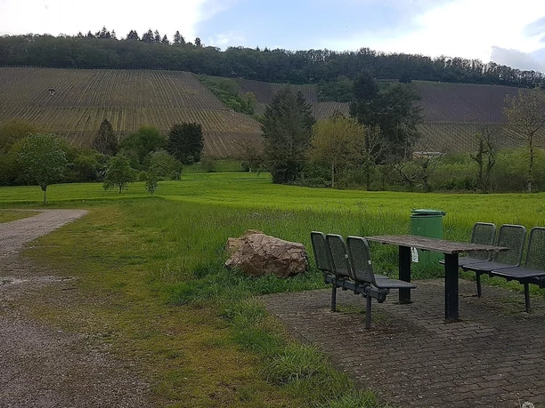 Sitzplatz am Wohnmobilstellplatz