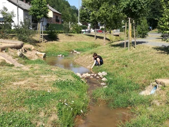 Wasserspielplatz am Stausee