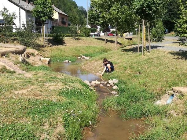 Wasserspielplatz am Stausee