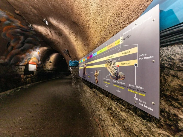 Schautafel im Ulmener Maar-Stollen