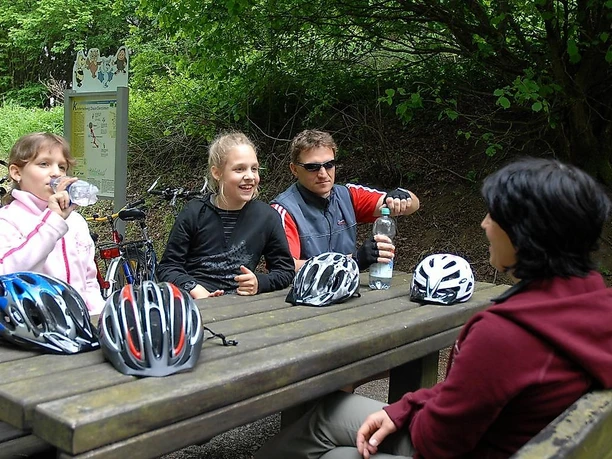 Pause auf dem Radweg