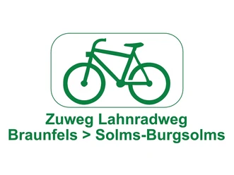 Hinweisschild-Grünes Fahrrad auf weißem Grund