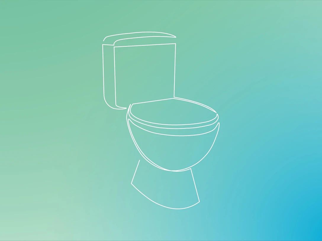 Nette Toilette im Café Großartig