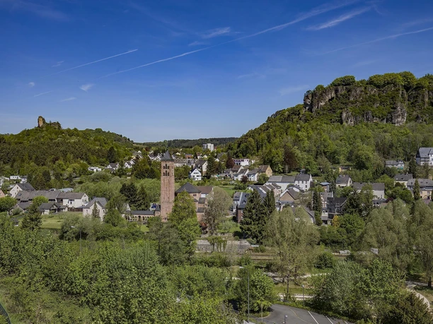 Blick auf Felsen