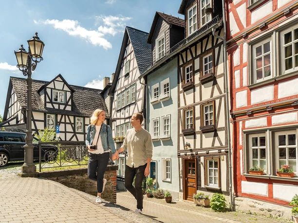 Engelsgasse mit Fachwerkhäusern