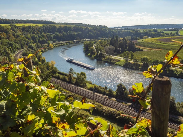 Blick vom Pavillon bei Wehr über die Mosel