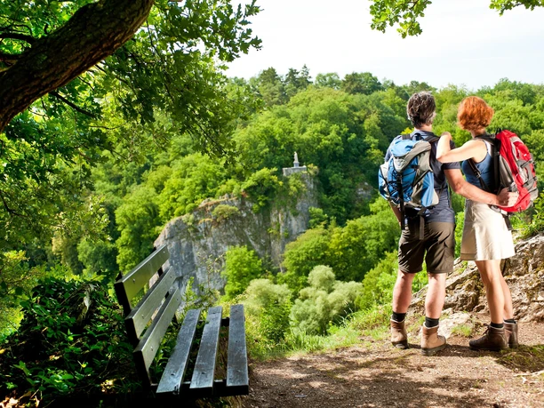 Wanderer am König Konrad Felsen