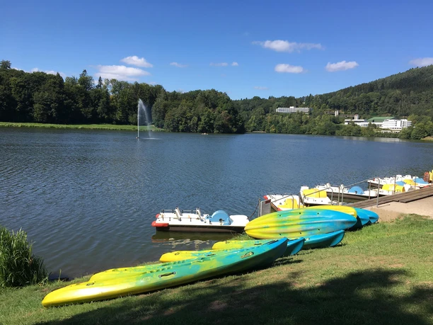 Tretbootfahren auf dem Stausee Bitburg