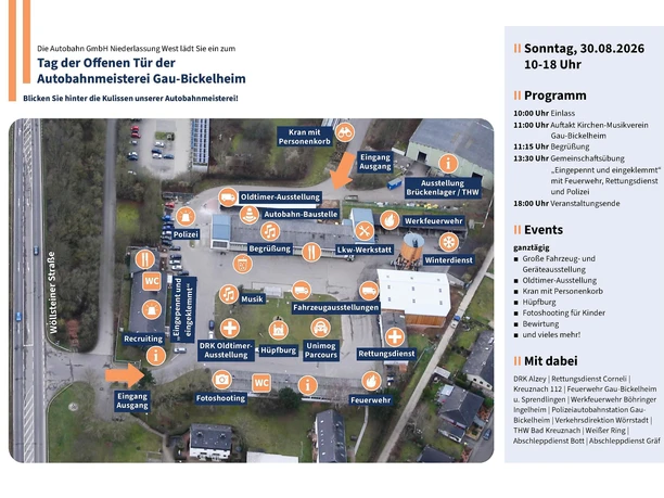 Einladungsflyer Lageplan und Programm