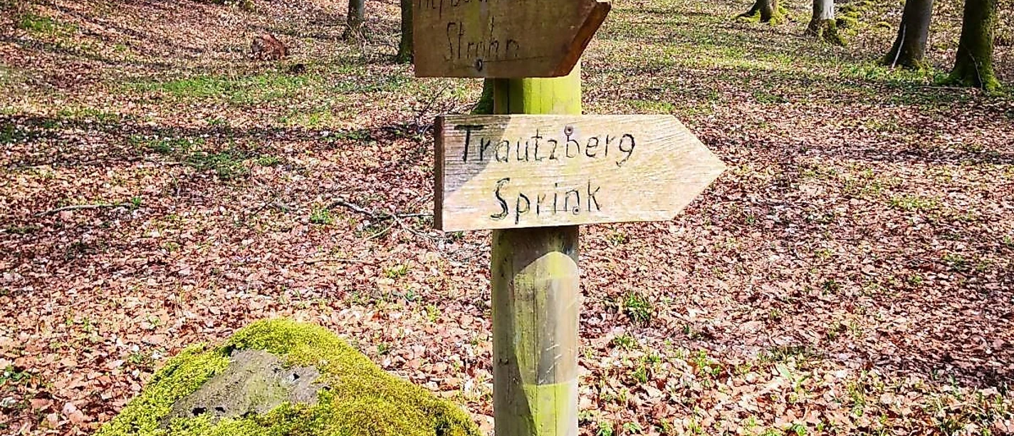 Wegweiser zum Trautzburger Maar