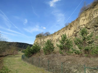 Blick auf die Steilwand der Ahl