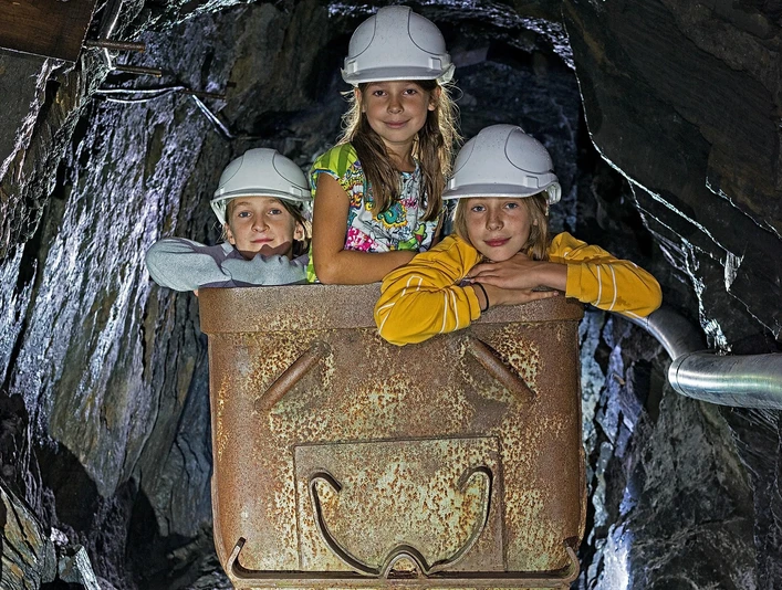 Spaß im Besucherbergwerk