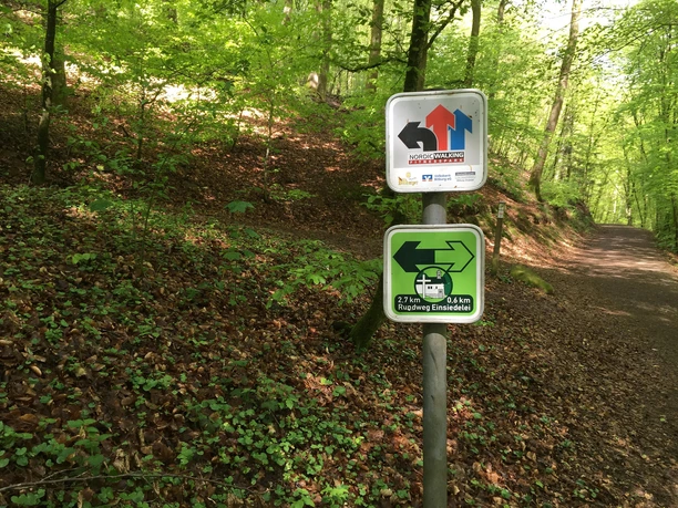 Wegemarkierung Nordic Walking Biersdorf