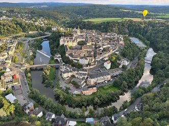 Weilburger Altstadt mit Lahnschleife von oben