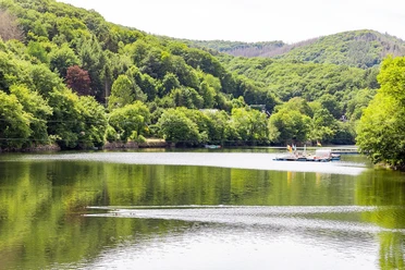 Blick auf das Staubecken Heimbach