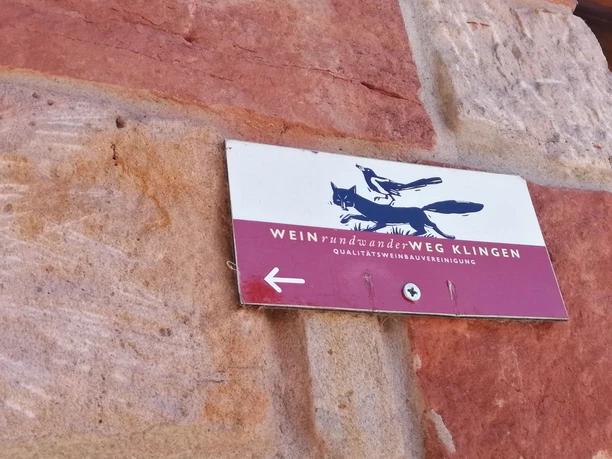 Wegemarkierung Weinrundwanderweg Klingen