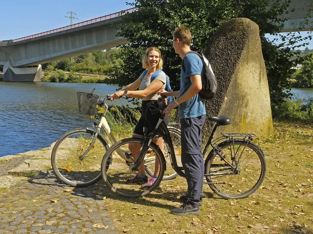 Radfahrer an der Saar (3)