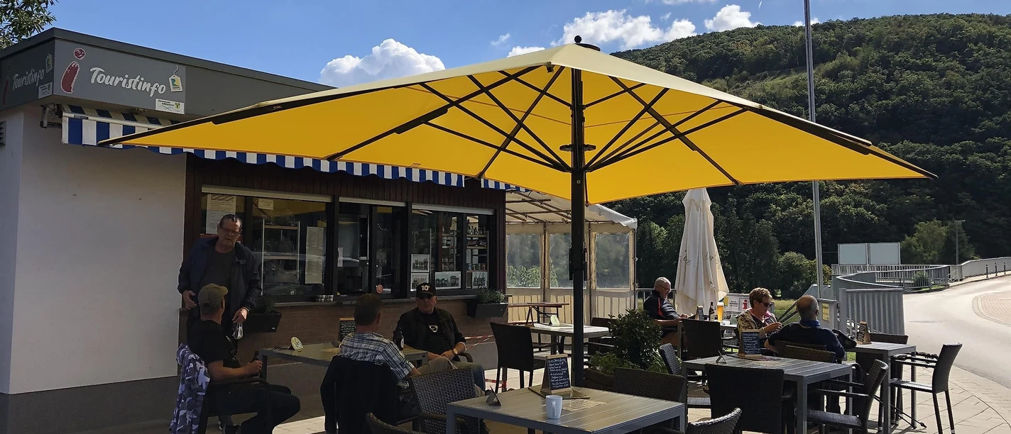 Infopunkt am Kiosk Obermaubach