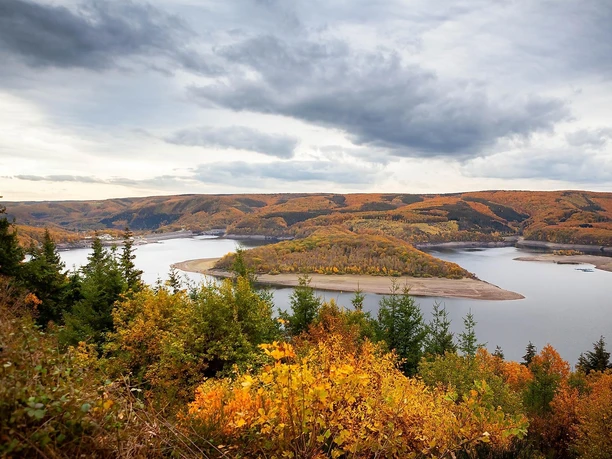 Blick von der Schönen Aussicht im Herbst