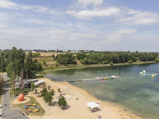 Badestrand und Bootsverleih im Seepark Zülpich