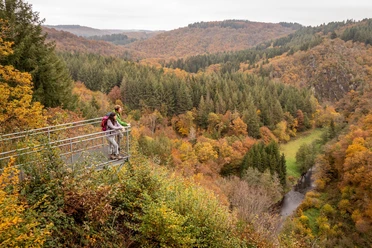 Blick ins Tal von Aussichtsplattform Burgberg