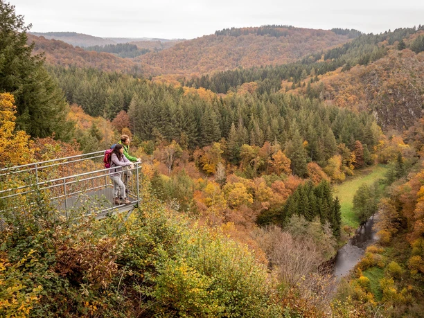 Blick ins Tal von Aussichtsplattform Burgberg