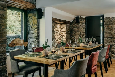 Gedeckter Tisch im Landgasthof Hammesmühle