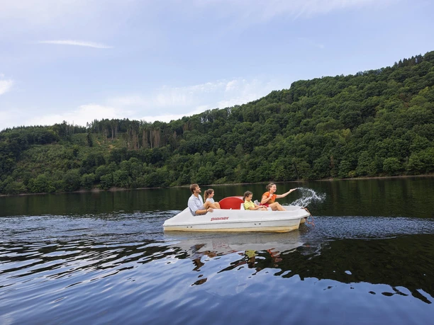 Tretbootfahren auf dem Obersee
