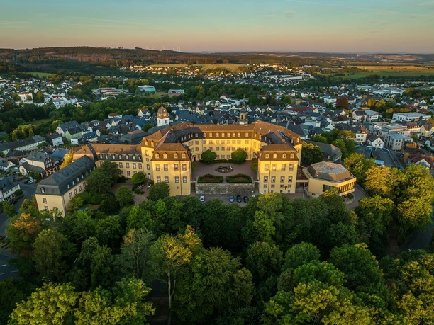 Abendämmerung Schloss Hachenburg