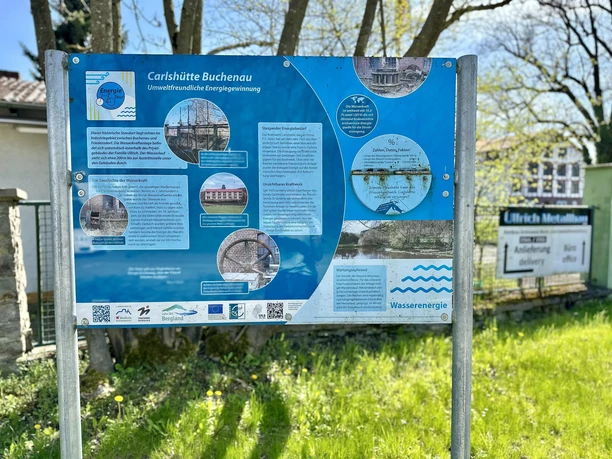 Informationsschild zur Carlshütte