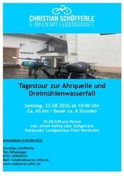 Plakat Geführte E-Bike Einsteigertour 22.08.2026