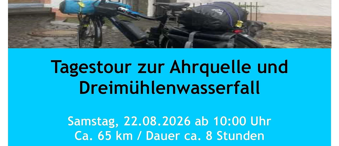Plakat Geführte E-Bike Einsteigertour 22.08.2026