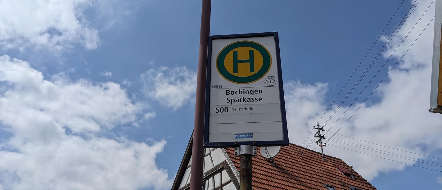 Bushaltestelle Böchingen Sparkasse