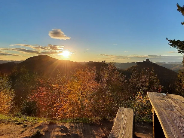 Ausblick vom Wettereck bei Sonnenuntergang Ausblick vom Wettereck bei Sonnenuntergang