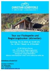Plakat Geführte E-Bike Einsteigertour 04.10.2026
