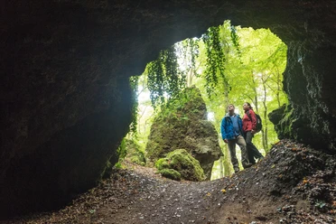 Birresborner Eishöhlen Blick aus der Höhle