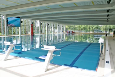 Blick auf den SChwimmbereich
