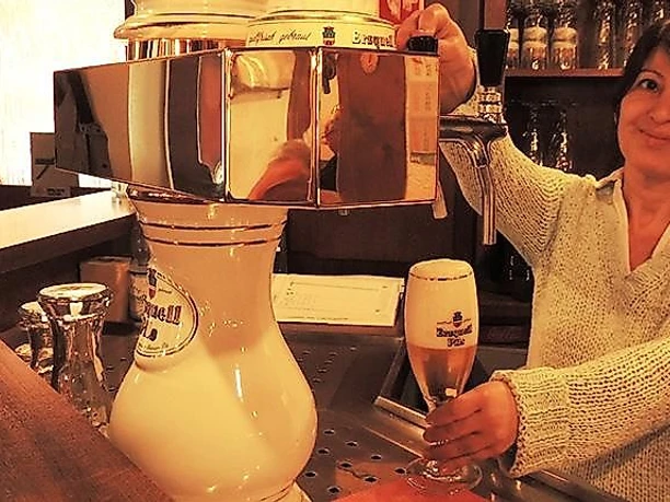 Frisch gezapftes Bier